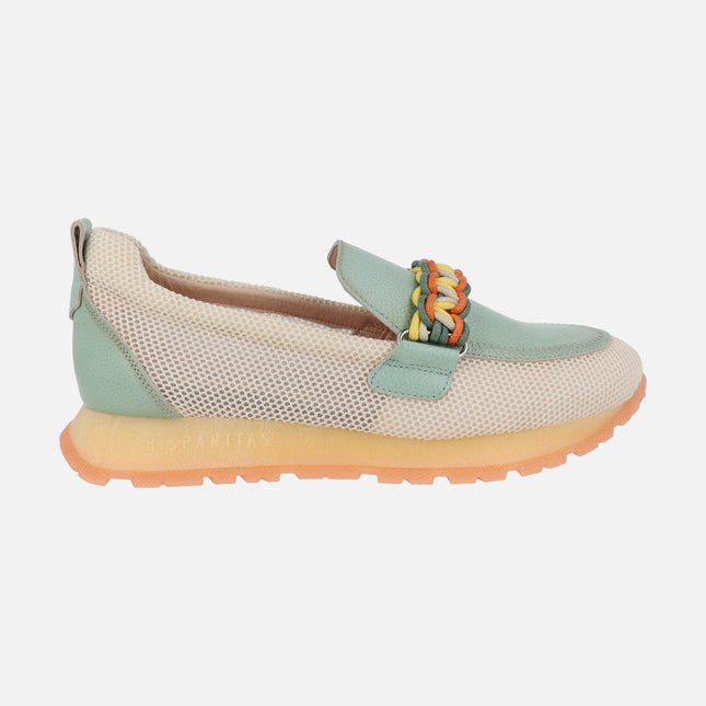 Multicolor sport moccasins Kansas Eucalyptus