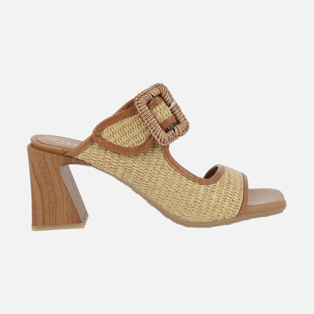 Miami heeled raffia sandals