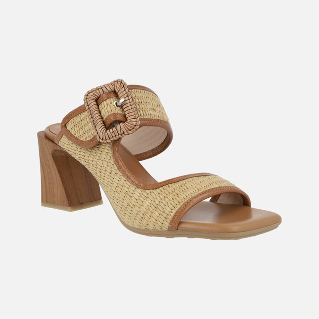 Miami heeled raffia sandals