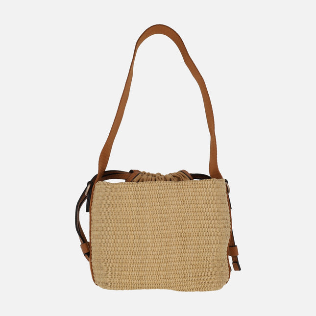 Hispanitas bucket style bags in raffia combined