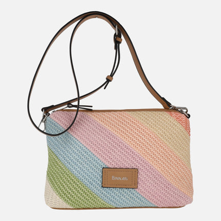 Narcea Crossbody Bags in raffia fabric