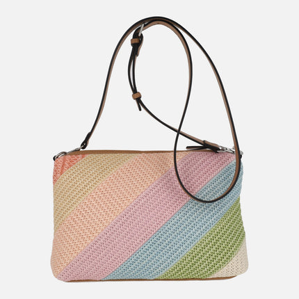 Narcea Crossbody Bags in raffia fabric