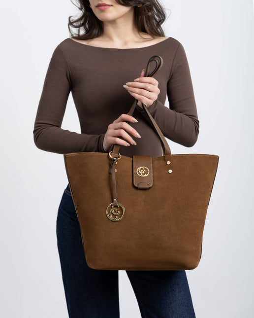 Bolsos estilo shopper en combinado marrón