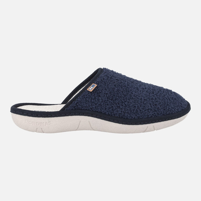 Zapatillas de casa descalzas para hombre en tejido rizo