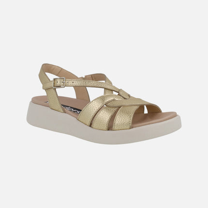 Wonders Paterna leather sandals in gold