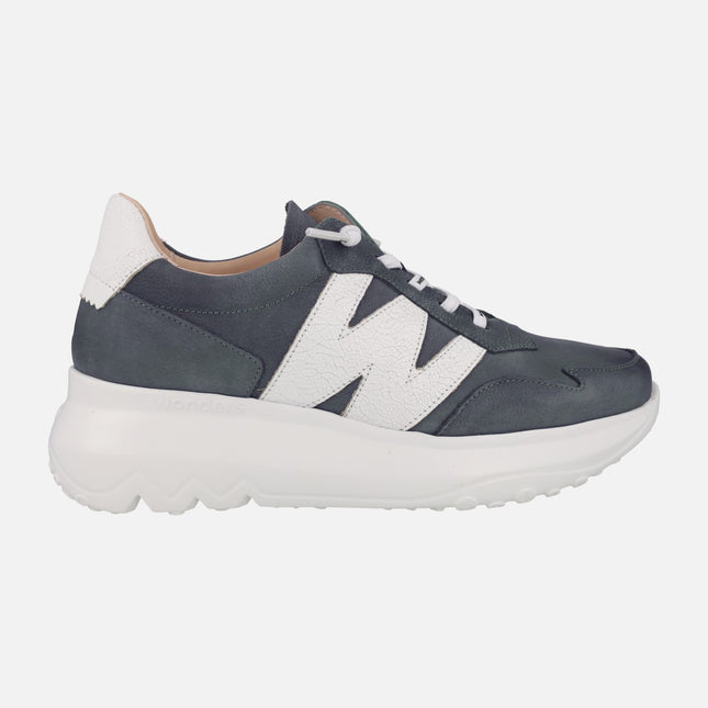 Samira Sneakers in Navy Blue nobuck