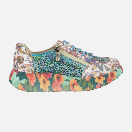 Nikito 57 Flowered Platform Sneakers