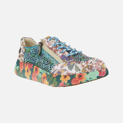 Nikito 57 Flowered Platform Sneakers