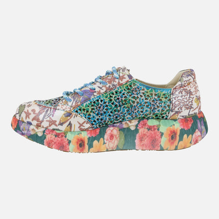 Nikito 57 Flowered Platform Sneakers