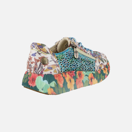 Nikito 57 Flowered Platform Sneakers