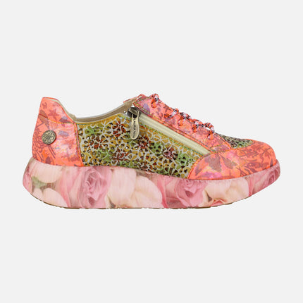 Nikito 57 Flowered Platform Sneakers