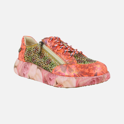 Nikito 57 Flowered Platform Sneakers