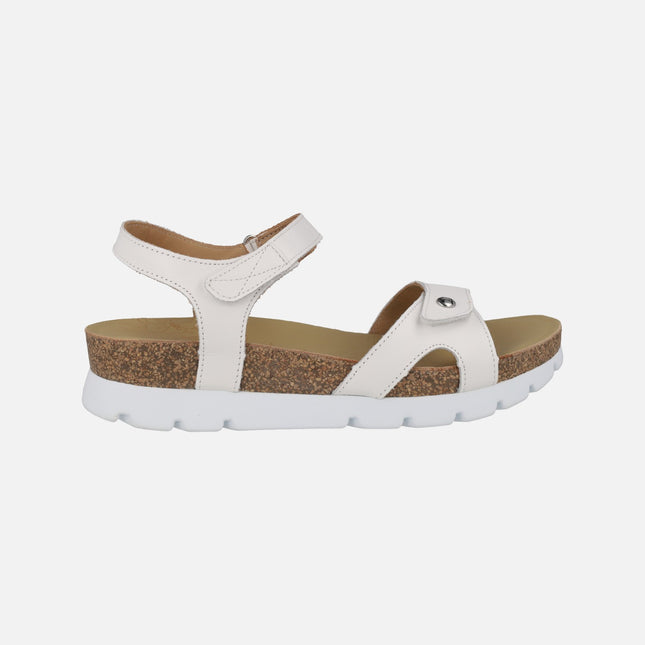 Sandalias Sulia Basics en piel con cierre de velcro