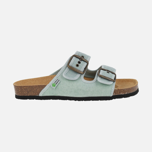 Sandalias para mujer Tropic en algodón orgánico con piso BIO
