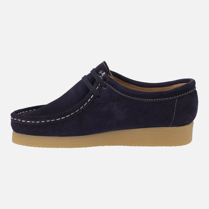 Zapatos en piel serraje para mujer con cordones tipo Wallabee