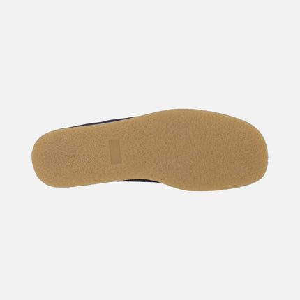 Zapatos en piel serraje para mujer con cordones tipo Wallabee