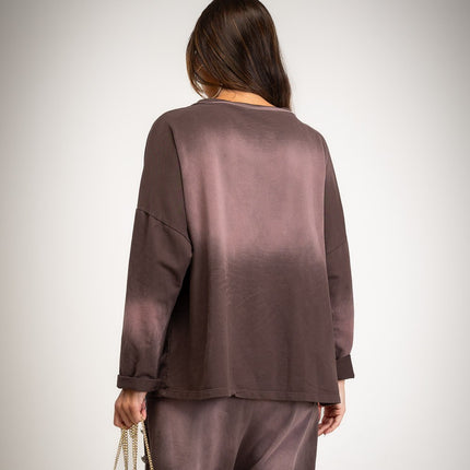 Oversize Napoleonic jacket with faded effect