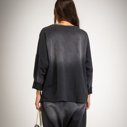 Oversize Napoleonic jacket with faded effect