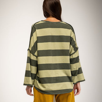 Oversize t-shirts in striped fabric
