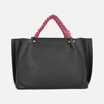 Pepe Moll hand bags in Black With details in pink fuchsia