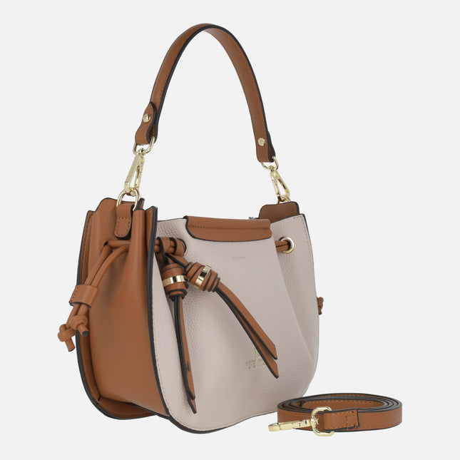 Bolsos para hombro con bandolera incluída Pepe moll en combinado beige