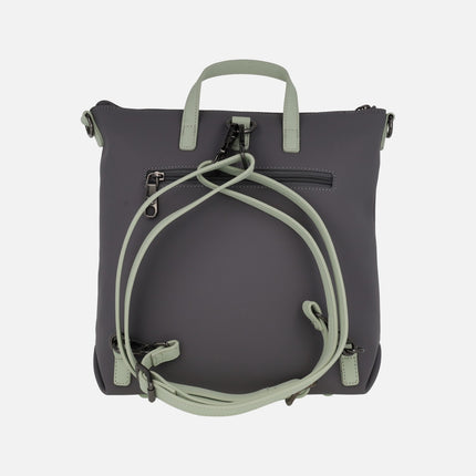 Bolsos mochila Pepe Moll en combinado gris - menta