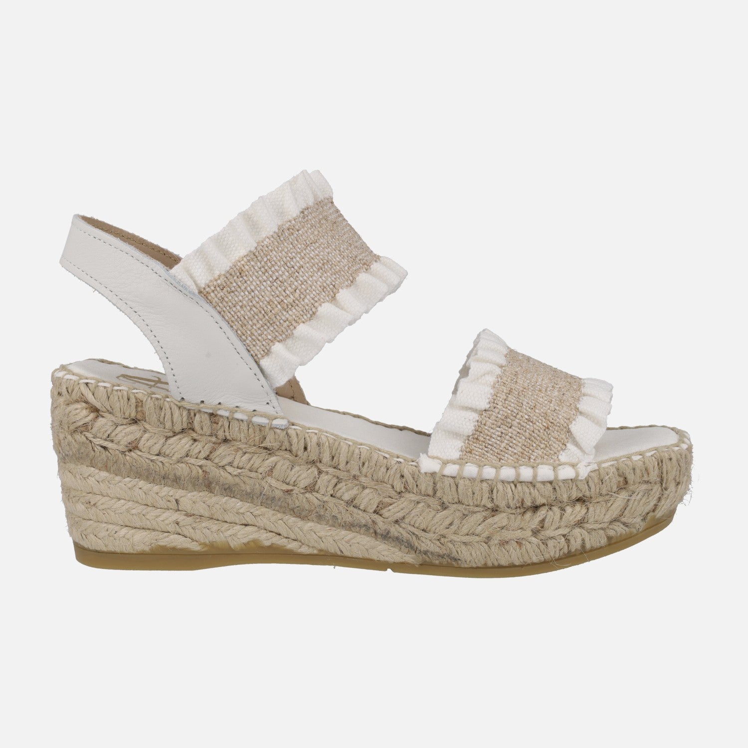 Alpargatas Mica con dos tiras delanteras con volantes