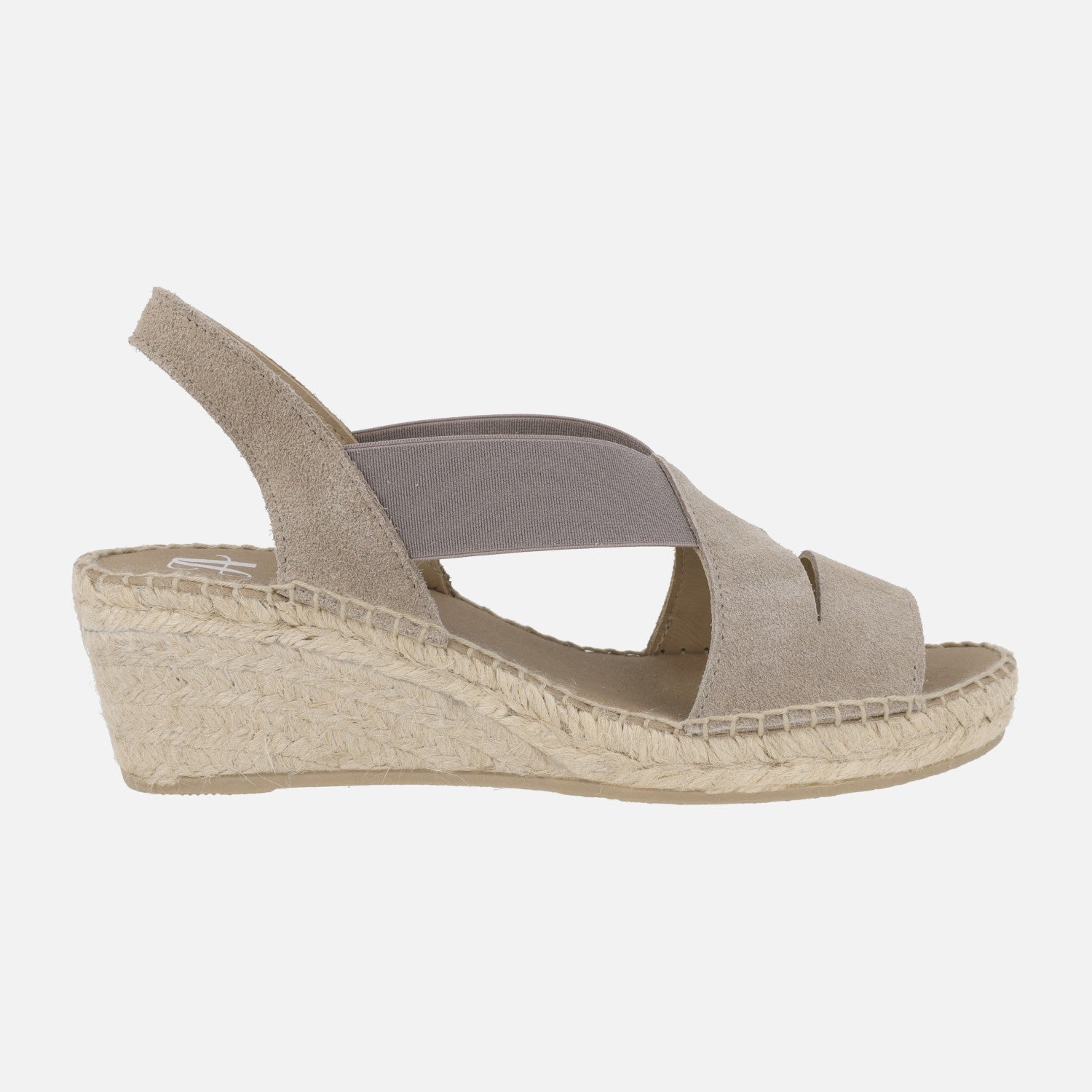 Middle wedge suede espadrilles with elastics – Zapaterías Cortés