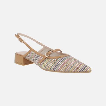 Amisanti-X Raffia Effect fabric ballerinas