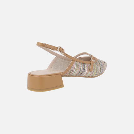 Amisanti-X Raffia Effect fabric ballerinas