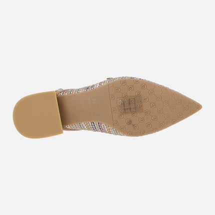 Amisanti-X Raffia Effect fabric ballerinas