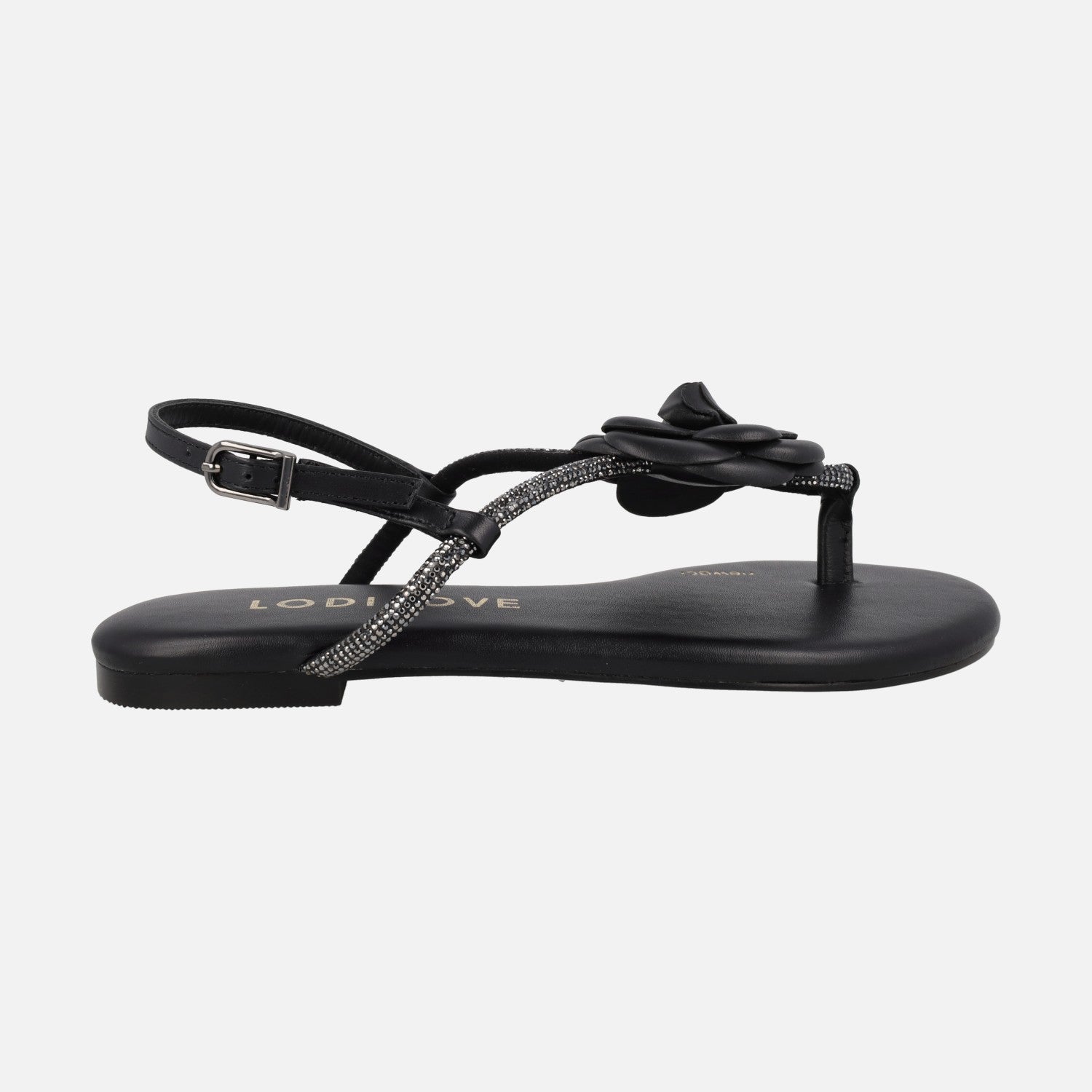 Sandalia Planas Negras Sandalias Piel Negra Con Tachuelas