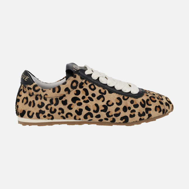 Animal print leather sneakers in leopard SO5508-P