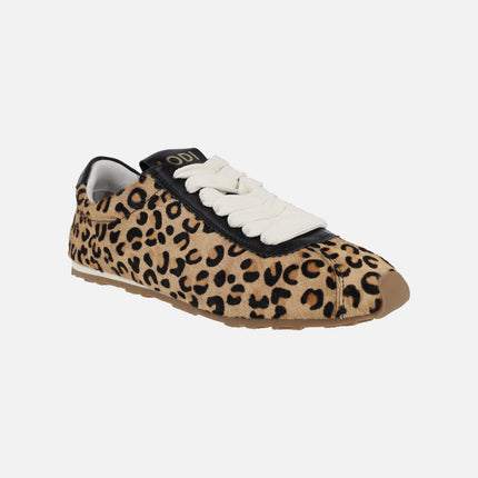 Animal print leather sneakers in leopard SO5508-P