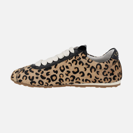 Zapatillas deportivas en piel animal print leopardo SO5508-P