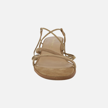 Sandalias de tacón Grecia con cintas para atar