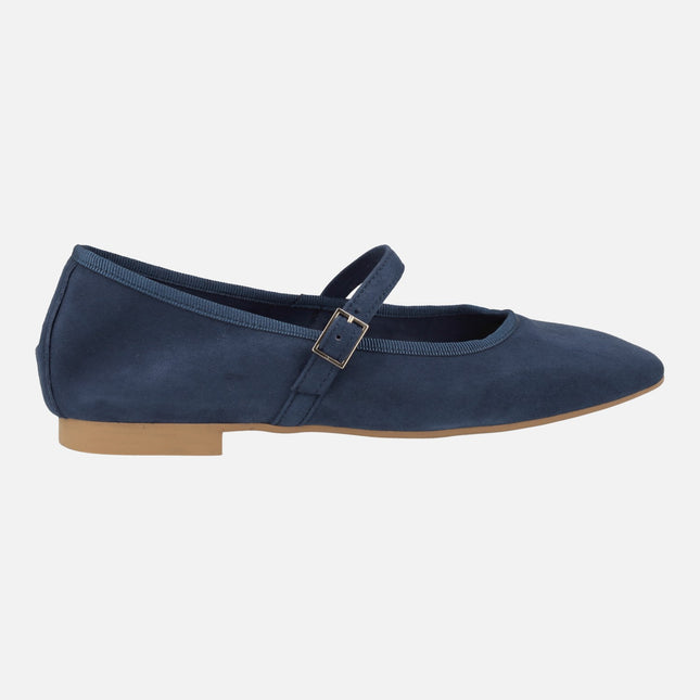 Nicolle mary jane style suede ballerinas