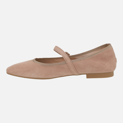 Nicolle mary jane style suede ballerinas