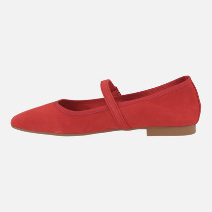 Nicolle mary jane style suede ballerinas