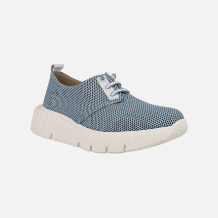 Grid Fabric Sneakers with elastic laces