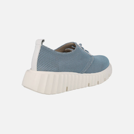 Grid Fabric Sneakers with elastic laces