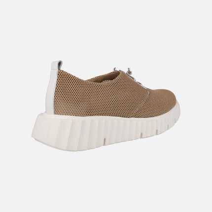 Grid Fabric Sneakers with elastic laces