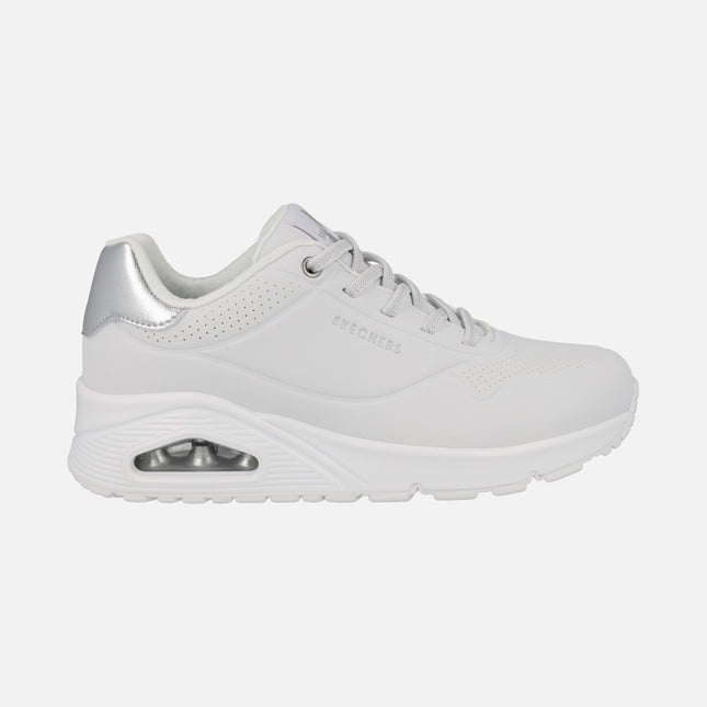 Zapatillas deportivas Skechers Uno Shimmer Away blanco/plata