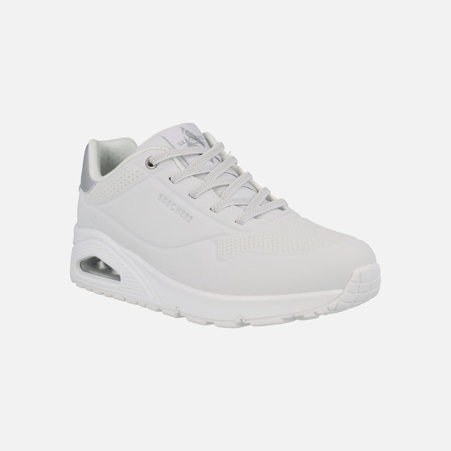 Skechers Sneakers Uno Shimmer Away White Silver