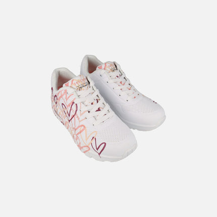 Zapatillas deportivas con corazones Skechers x JGoldcrown Uno - Spread the Love