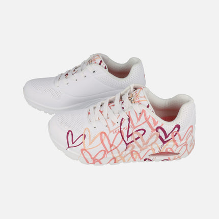 Zapatillas deportivas con corazones Skechers x JGoldcrown Uno - Spread the Love