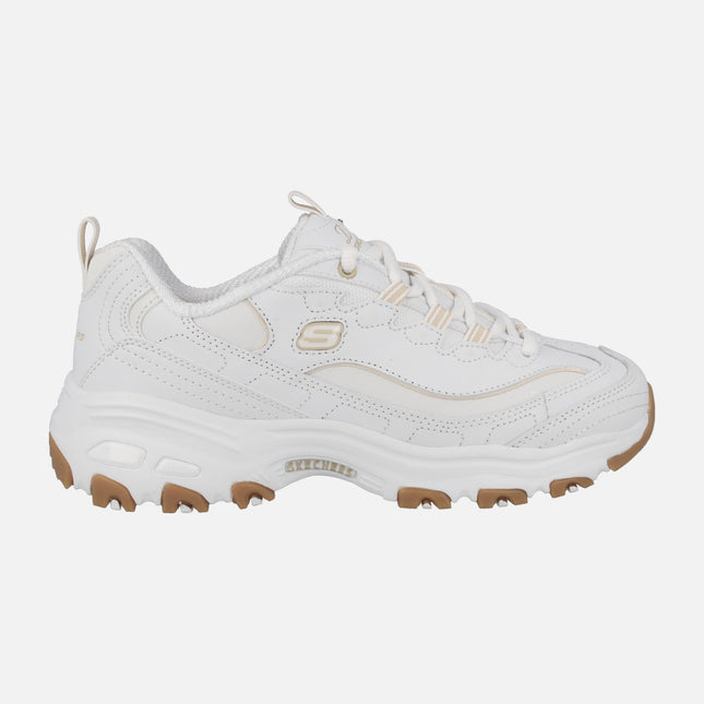 White sneakers with track outsole D'lites Good Neutral