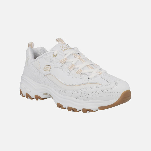 White sneakers with track outsole D'lites Good Neutral