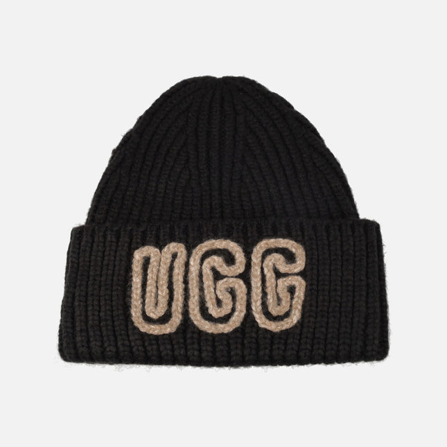 Gorros de punto con logo bordado Ugg CHUNKY CRAFTED RIB