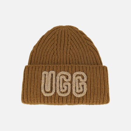 Gorros de punto con logo bordado Ugg CHUNKY CRAFTED RIB